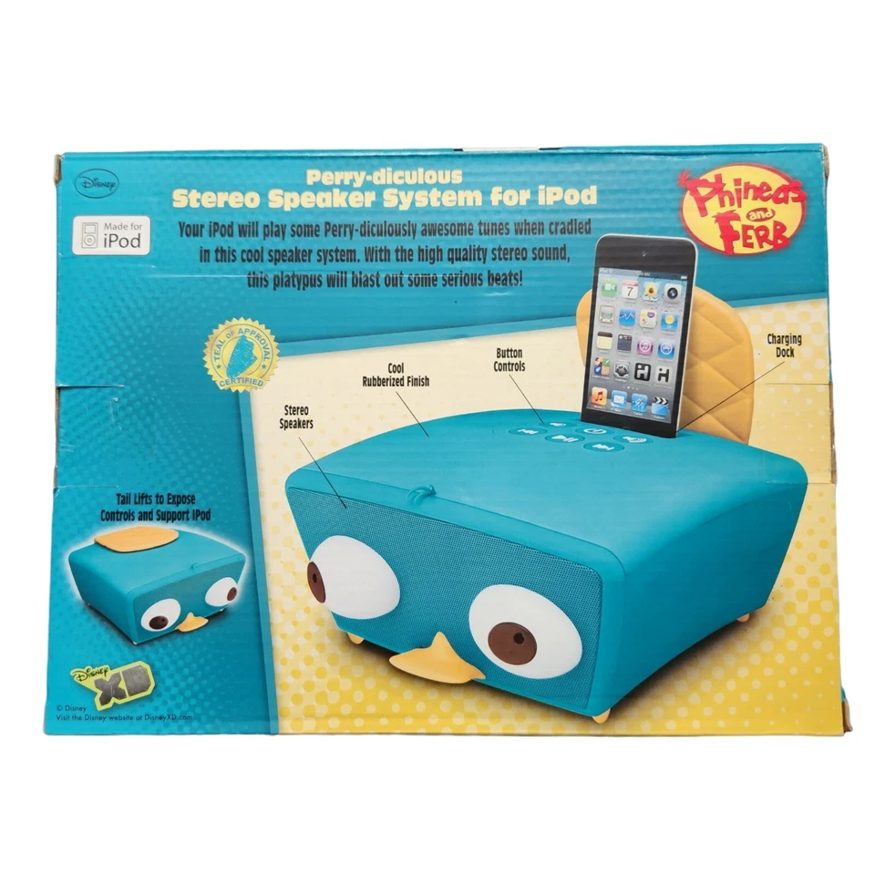 NOS Phineas and Ferb Perry-diculous Stereo Speaker System for iPod - Image 2 of 4