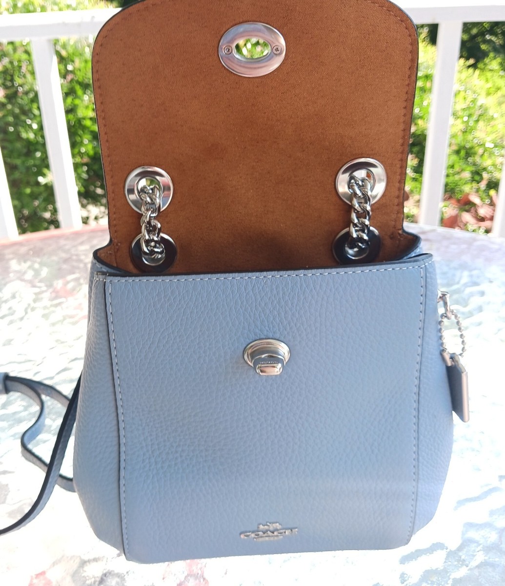 COACH C5677 Cornflower Blue Convertible Leather Micro