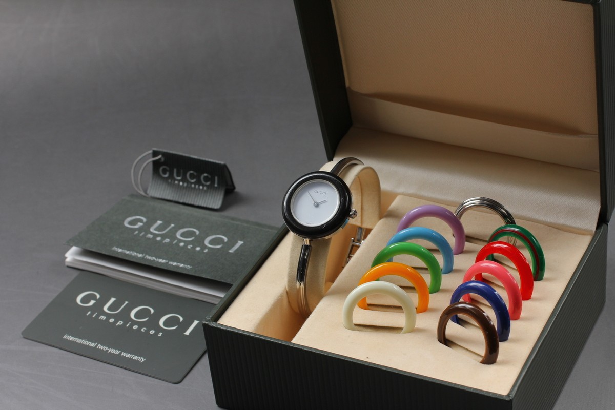 Vintage Gucci Change Bezel 11/12.2L 12 Colors Watch Japan