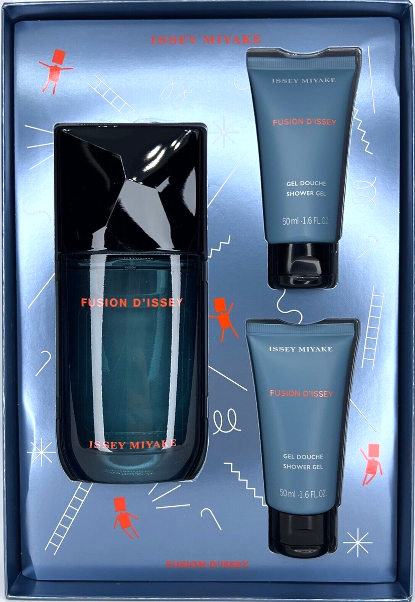 ISSEY MIYAKE 香水セット ISSEY MIYAKE FUSION D'ISSEY 3 PCS GIFT SET FOR MEN EDT 3.3 Oz