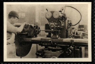 Tabakkarte, Express, Motorwagen wie es hergestellt wird, 1939, Fräsmaschine, #47