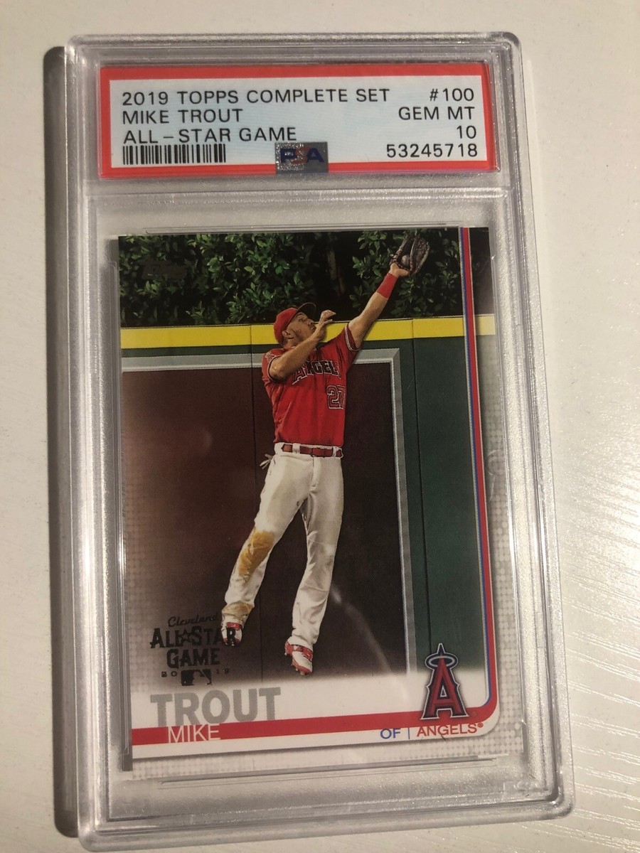 2019 Topps All Star Complete Set Mike Trout Angels 100 Gem Mint