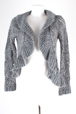HALLHUBER Strickjacke Cardigan Gr. S Loch-Effektmuster Strick Knit Jacke Jacket