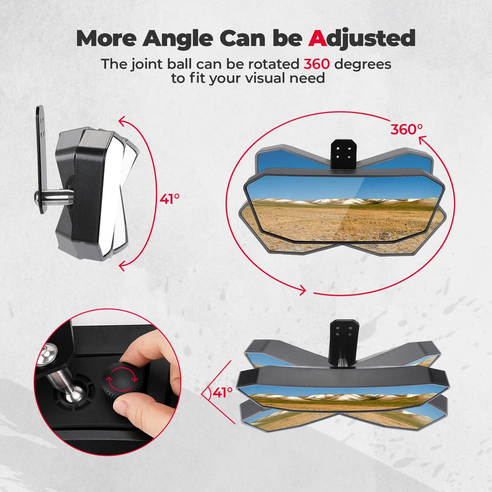 Espejo retrovisor central mejorado para Polaris Ranger 570 S 900 XP 1000 2017-2025 Foto 3 de 4