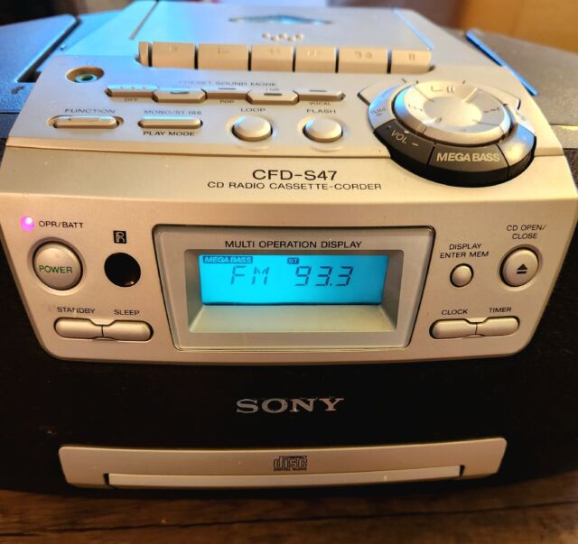 Sony CFD-S47 AM FM Radio Boombox CD Cassette Corder Player Portable Tested