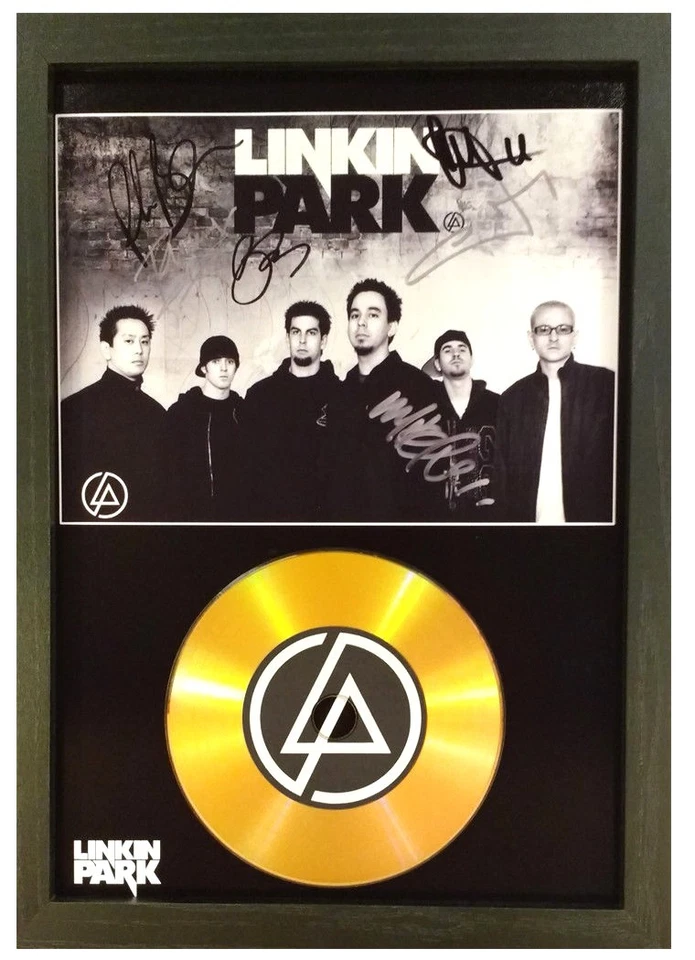 CHESTER BENNINGTON - LINKIN PARK SIGNED GOLD DISC COLLECTABLE MEMORABILIA GIFT 4