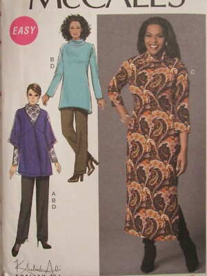 Lovely OOP McCALLS 7263 Misses Cardigan Tunic Dress & Pants PATTERN 8-16 UC