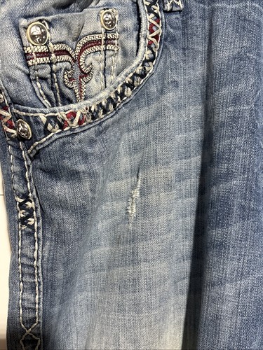 Rock Revival Herren Jeans 42x33 Pierre Straight Distressed Ripped Denim - Bild 7 von 15