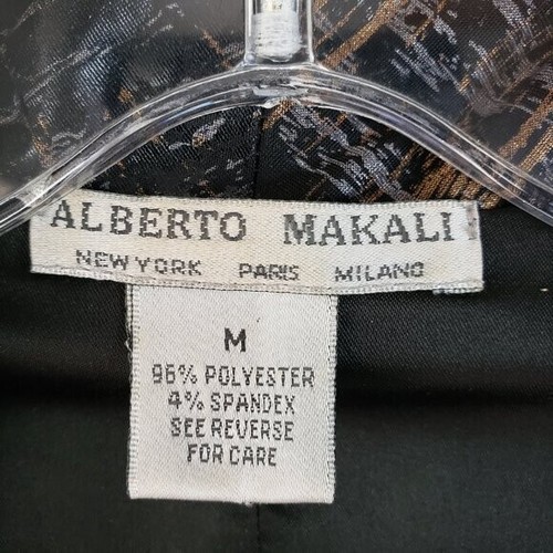Alberto Makali Jacket Blazer Snakeskin Python Textured Ruffle size M Art-to-Wear - Picture 3 of 14