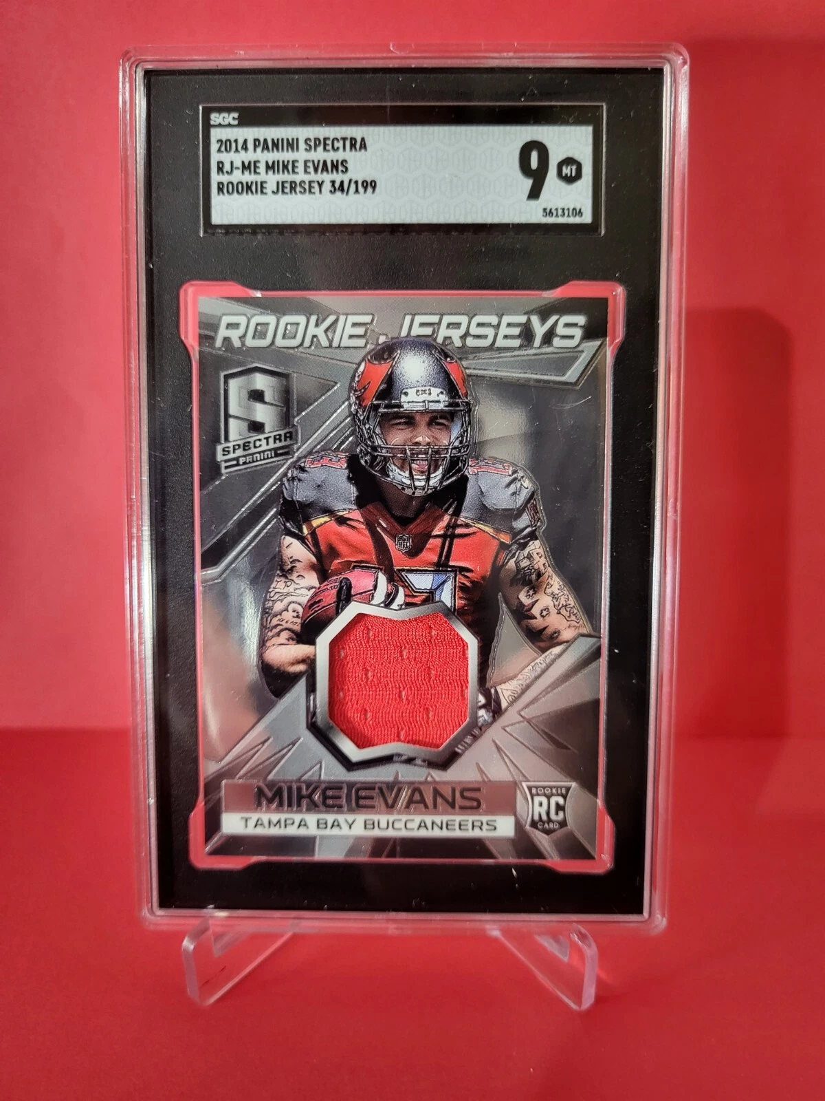 Mike Evans Panini Spectra Rookie Jerseys #RJME Gold Prizm