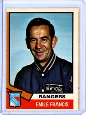 1974-75 O-Pee-Chee #9 Emile Francis COACH - New York Rangers - SET BREAK