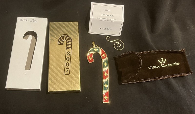 2007 Wallace Candy Cane Ornament North Star