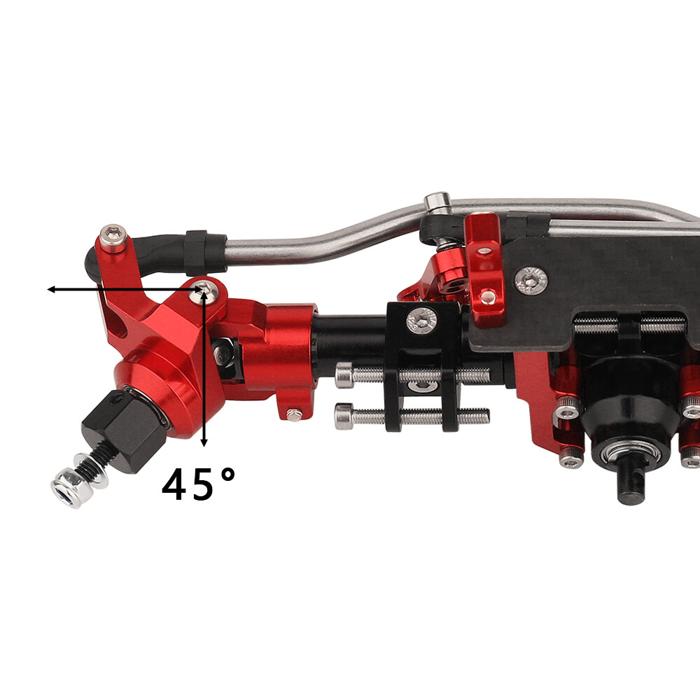 Aluminium Rear Chassis Stabilizer Mount For Axial SCX10 II Crawler – Red Upgrade Part For AX90046, AX90047, AX31386 - View #4