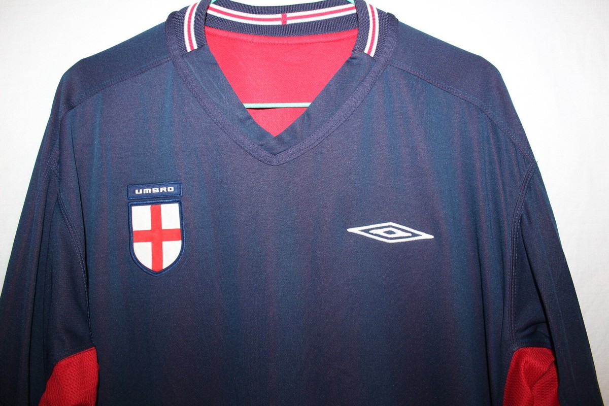 ウェア UMBRO M 2002 ENGLAND Long sleeve uniform 2002 England Home Long Sleeve Retro Jersey