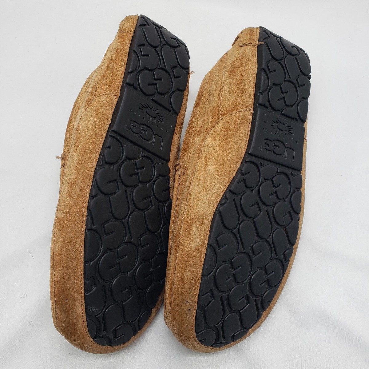 UGG Ascot Mens Size 11 US Chestnut Suede Sheepskin Comfort 