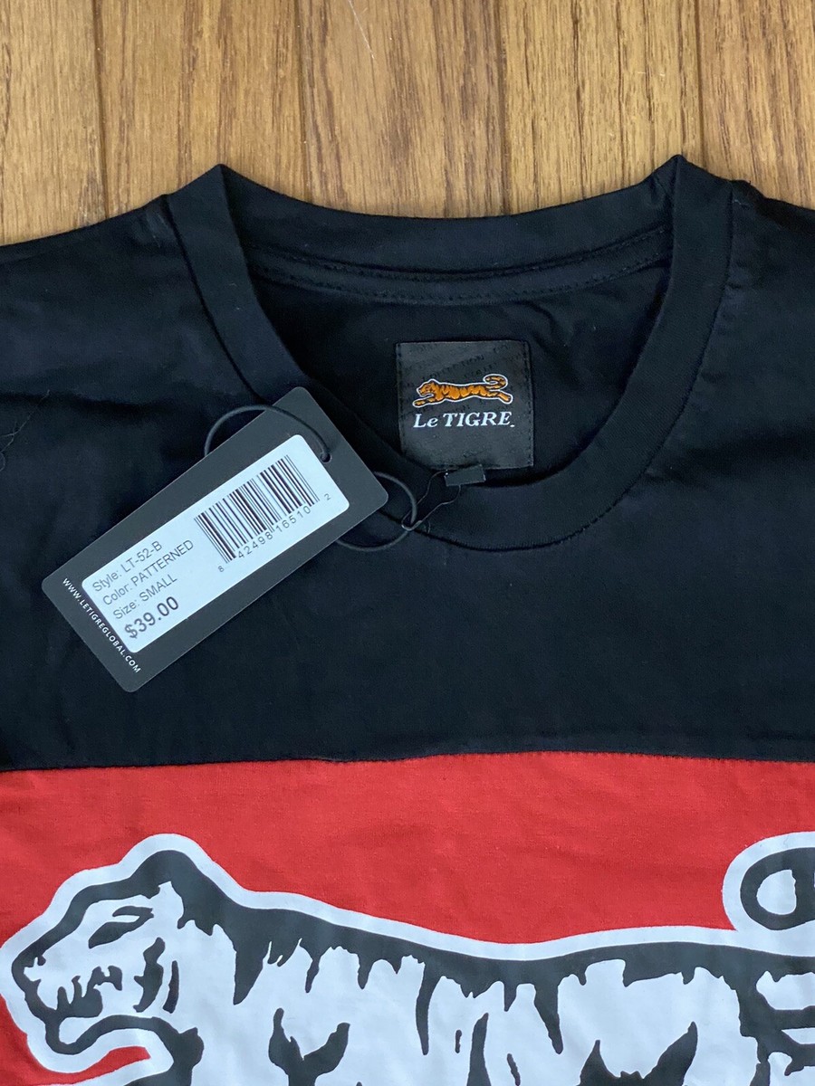 New Le Tigre Collection Mens T-Shirt Tee Big Logo Sz SMALL MSRP