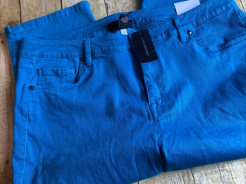New Lane Bryant Women’s Size 18 Blue Green Pedal Capri Pants Jeans
