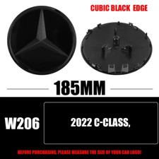 Badge Logo Etoile Calandre Insigne pour Mercedes Classe C W206 Noir brillant