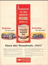 1940s vintage AD VEEDOL Pennsylvania Motor Oil , Tide Water Oil CO. 053121