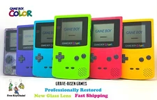 *AUTHENTIC* *RESTORED* ORIGINAL NINTENDO GAMEBOY COLOR CONSOLE *NEW GLASS LENS*