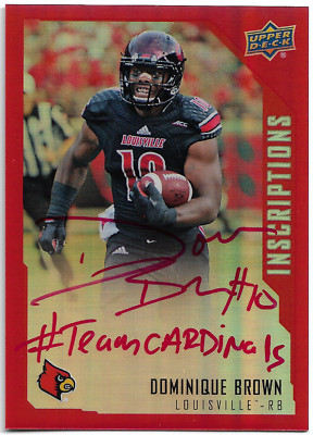 2015 Upper Deck Inscriptions Red Dominique Brown #DO /149 Auto RC Cardinals