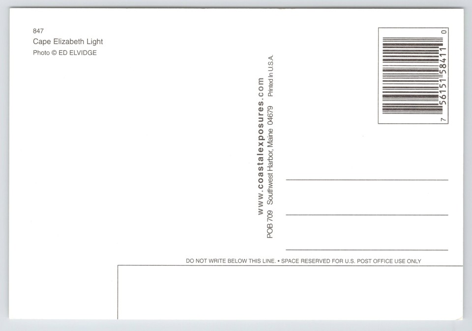 Cape Elizabeth MainePanorama Cape Elizabeth LightContinental Postcard