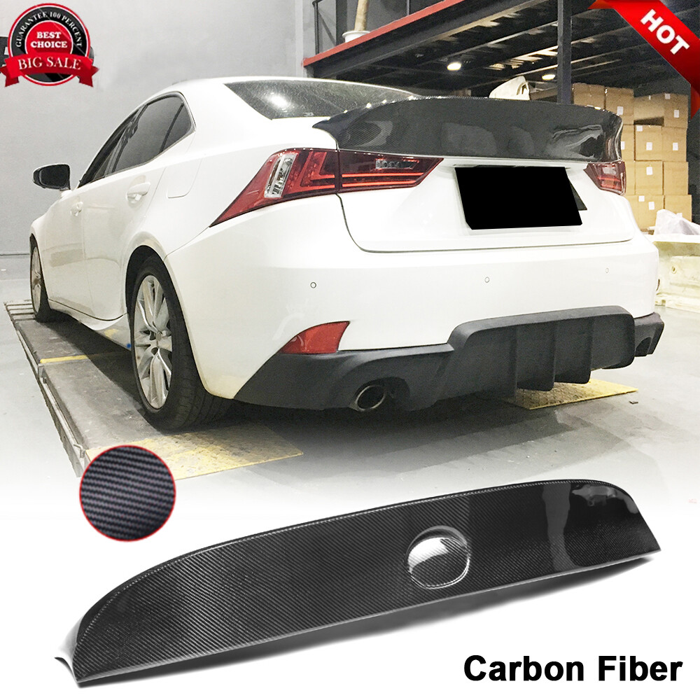 For LEXUS IS250 IS300 IS350 IS-F 2013-15 REAL CARBON REAR TRUNK SPOILER WING LIP
