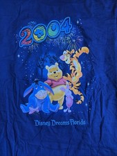 Vintage Disney Dreams Florida T-Shirt Blue 2004 Mickey Mouse Y2K Size Youth XL