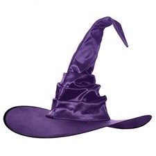Halloween Witch Hat Large Wizard Cap Purple Witch Hat for Halloween Party Cospla