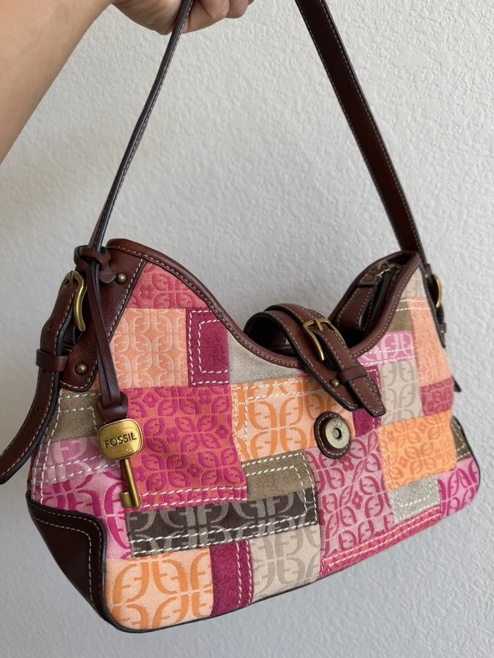 Fossil Colorful Patchwork Shoulder Bag - Image 2 of 4
