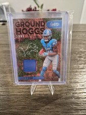 2023 Panini Absolute - Ground Hoggs Materials Jahmyr Gibbs #GH-10 /199 (MEM, RC)