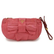 Prada 1N1422 Nylon Pouch Women Pink One Size