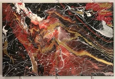 24 x 36 Original Modern Abstract Expressionism Painting - by Carmen Rowe