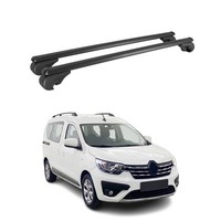 DachträGer GrundträGer FüR Renault Express 2021-2024 TÜV Aluminium Schwarz 2Tlg