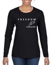 Freedom Charlie Signature- Kirk Memorial Tribute Womens Long Sleeve T-Shirt