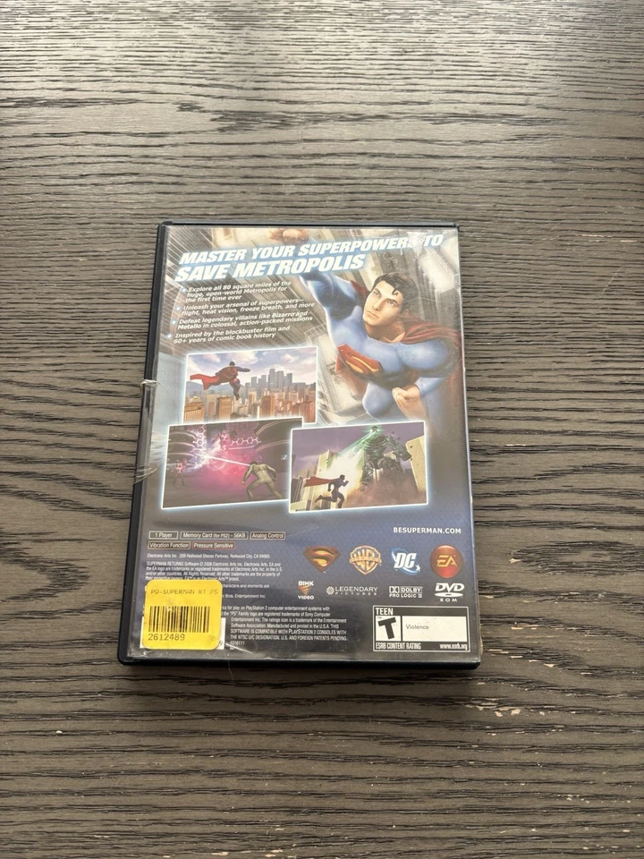 Superman Returns (Sony PlayStation 2, 2006) PS2 G1 CIB Complete Tested - Image 2 of 4