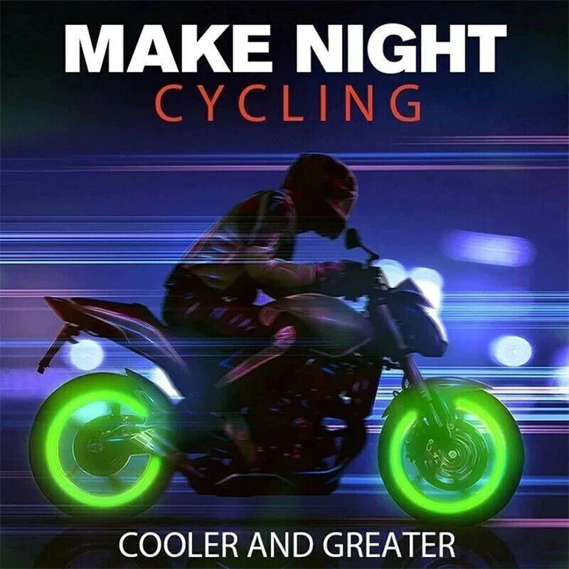 Fluorescent Car Tire Valve Cap Luminous Bike Tire Valve Stem Caps Universal - Imagem 3 de 4