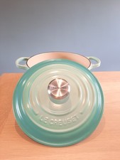 Le Creuset Cast Iron Round Casserole 20cm Cool Mint - Excellent Condition