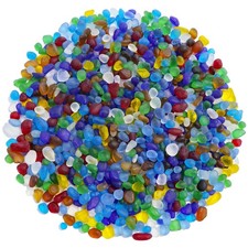 QYGL Sea Glass Stones - Colorful Frosted Pebbles Gemstones -