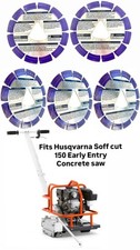 6'' Purple early entry green concrete diamond blade Husqvarna Soff-Cut 150 5pk 