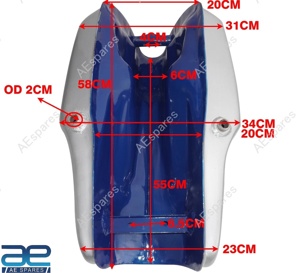 Serbatoio benzina verniciato blu argento per BMW R100S R100CS R100RS R100RT N... - Immagine 2 di 4