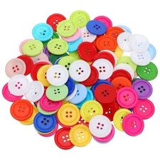 100PCS Large Buttons for Crafts, 25MM/1Inch Mix Color Assorted Buttons for Se...