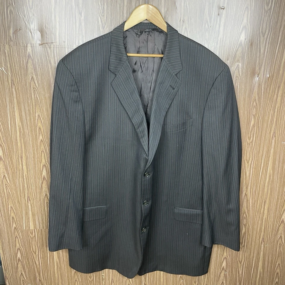 Joseph Abboud 2 Piece Suit Mens 54XL 48x32 Brown Multicolor Striped Worsted Wool - Image 3 of 4