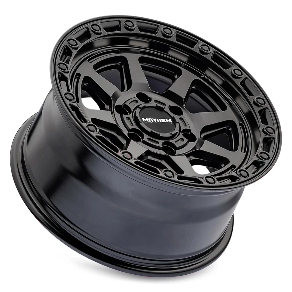 Mayhem 8306 RIDGELINE Wheel 17x8.5 (6, 6x139.7, 106.1) Black Single Rim Foto 3 de 3