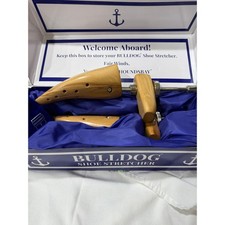 HOUNDSBAY Bulldog Shoe Stretchers Pair 2-Way Wood Metal w Box Bunion Plugs