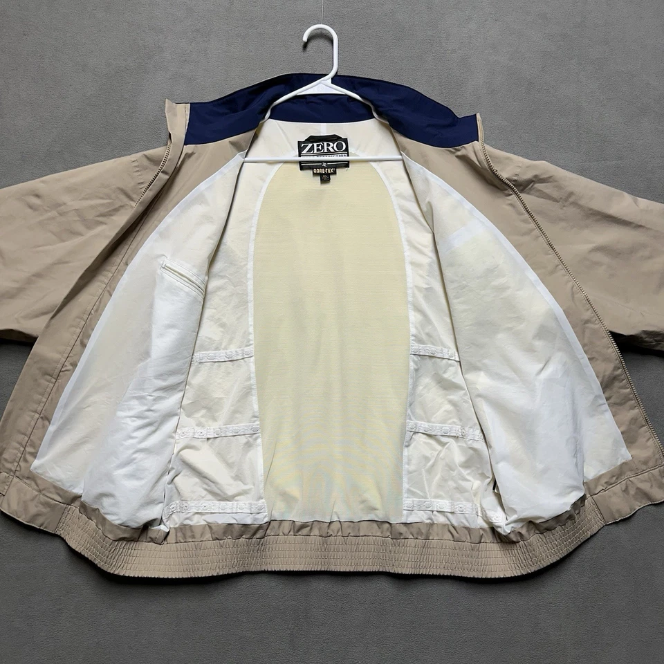 Zero Restriction Jacket Men XL Beige Gore-Tex Tour Golf Waterproof Outerwear USA - Image 3 of 4