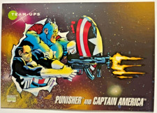 Punisher & Captain America! 1992 Marvel Universe Team-Ups #94 Impel Trading Card