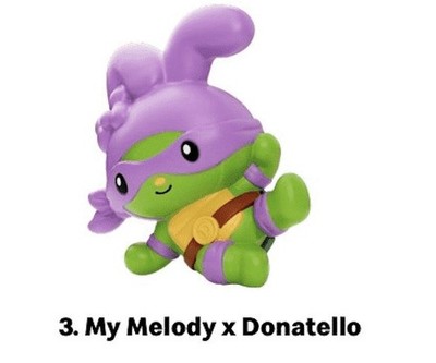 Teenage Mutant Ninja Turtles Hello Kitty #3 My Melody x Donatello McDonald's toy
