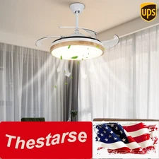 LED Ceiling Mounted Indoor 42inch White Ceiling Fan With Light Remote Control