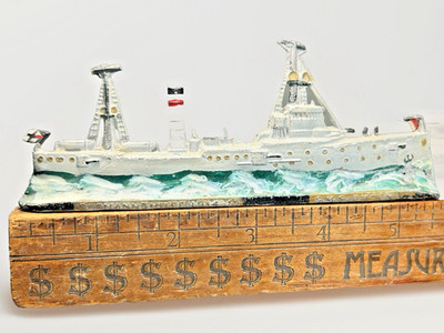Rare HMAS Sydney circa 1914 Scale Model SHIPWRECK German Warship Cast Ship Bust